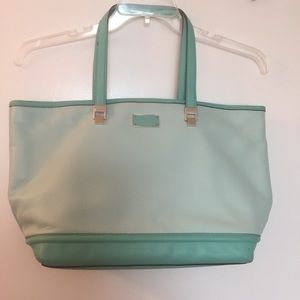 KATE SPADE two toned aqua tote
